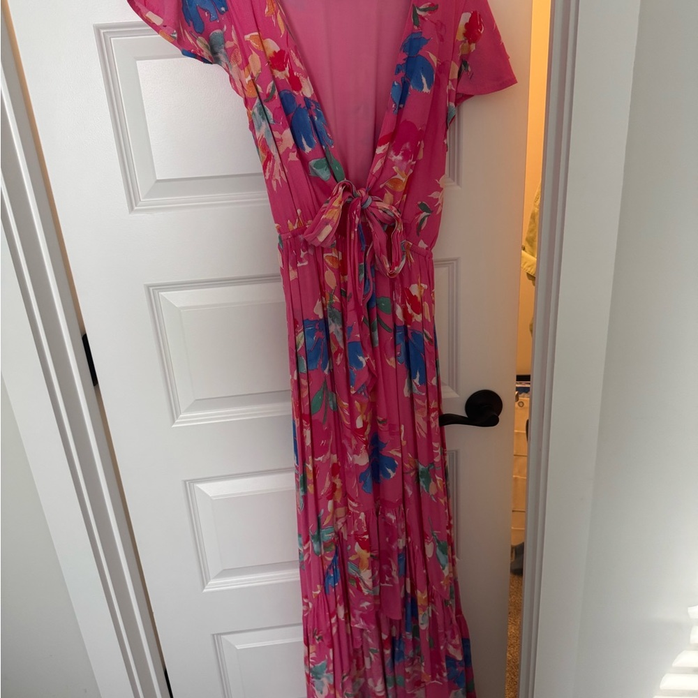 Floral Pink Maxi Dress